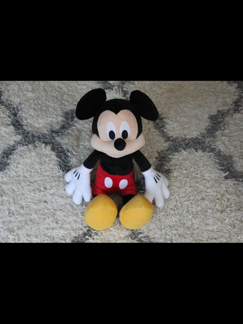 Disney Mickey Mouse Plush - Black, Red, Yellow